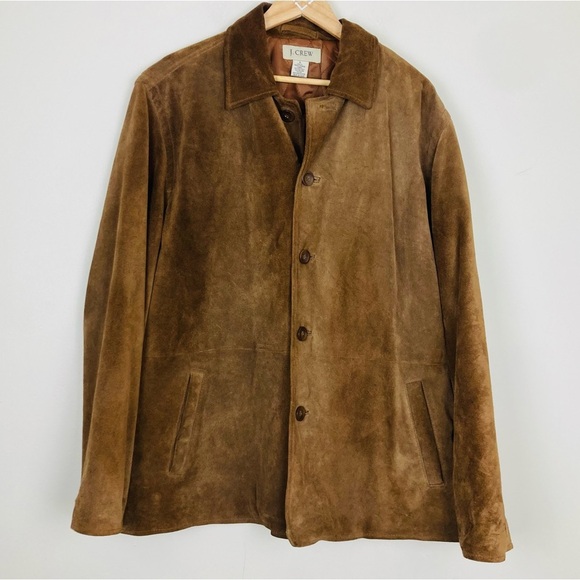 J. Crew Other - J. Crew vintage chore / car jacket. Rich brown suede with quilted lining. Size L